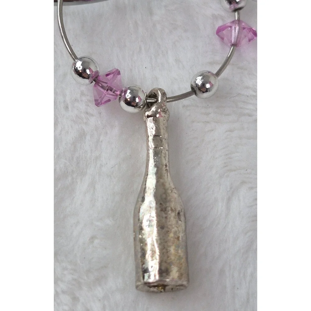 Weighty Silver Trinket Charm‎ Drink Markers Wine Themed Entertaining Barware